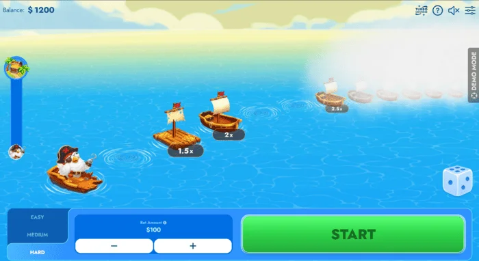 Chicken Pirate Route ekran igre